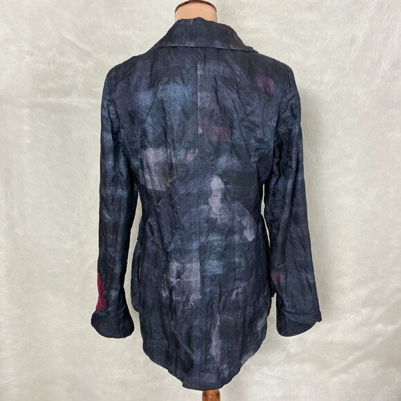 Aventures Des Toiles Purple Double Breasted Metallic Jacket Blazer EU 44 US M - Picture 4 of 9